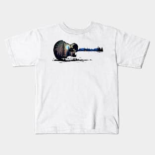 Vintage Retro Guitar Gifts Guitarist Musician Concert Guitar Kids T-Shirt